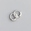 Simple Chunky Huggie - Sterling Silver | White Leaf