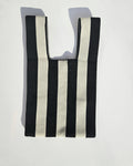 Striped Japanese Knot bag | Recylced knitted cotton