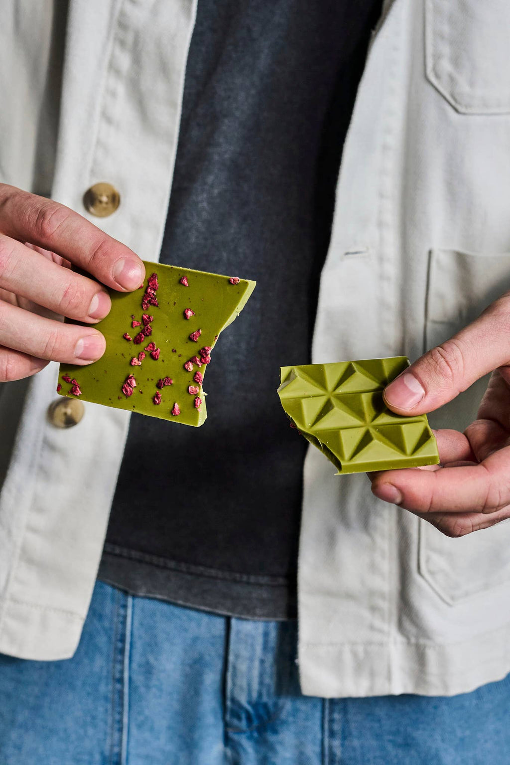Matcha Chocolate Bio With Raspberries 80g