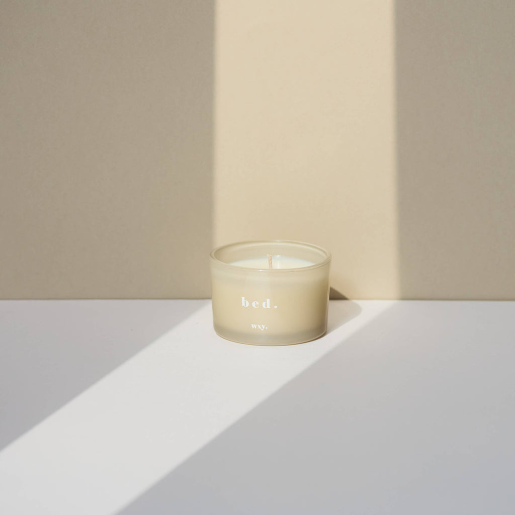 Bed 3oz Candle - Warm Musk + Black Vanilla | wxy.