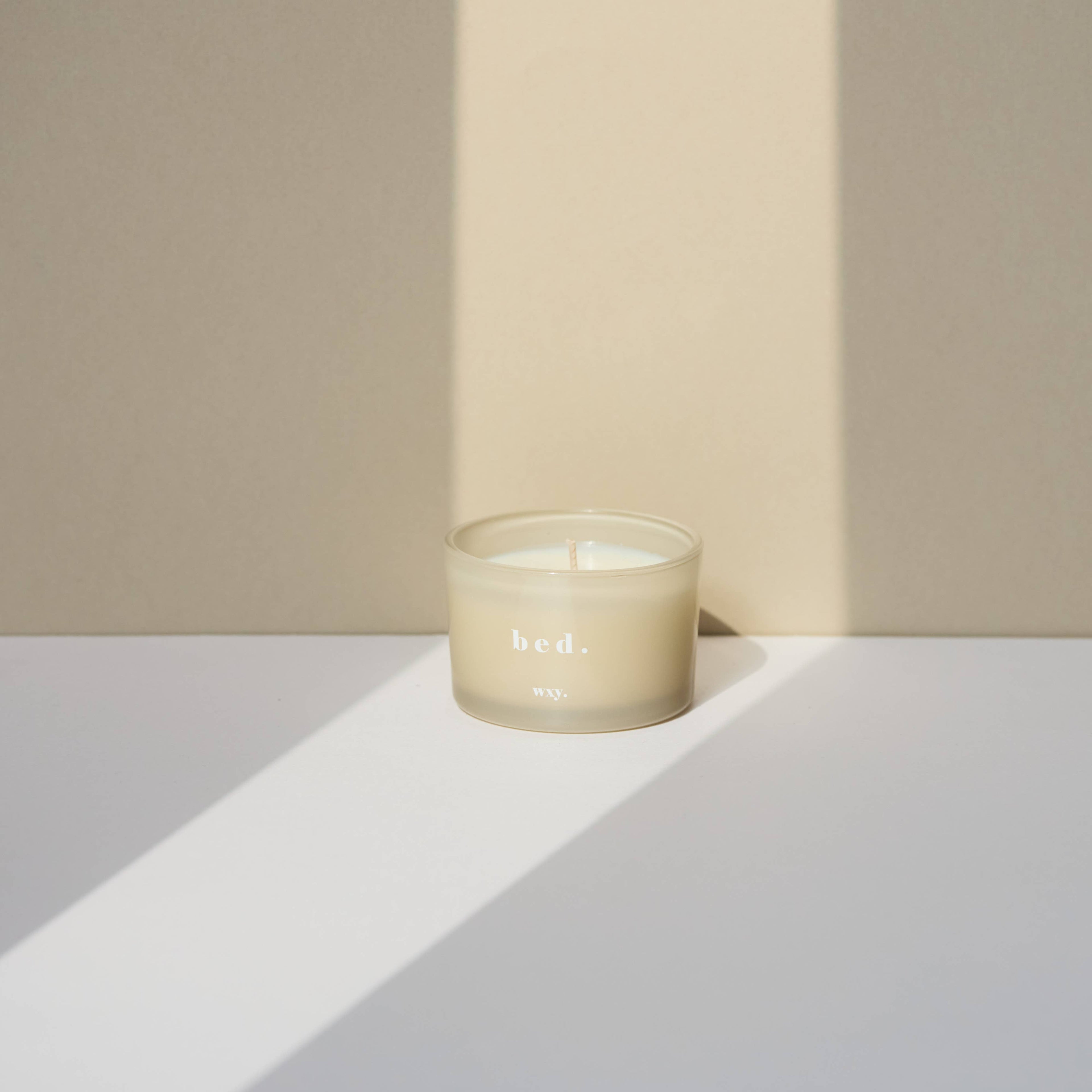 Bed 3oz Candle - Warm Musk + Black Vanilla | wxy.