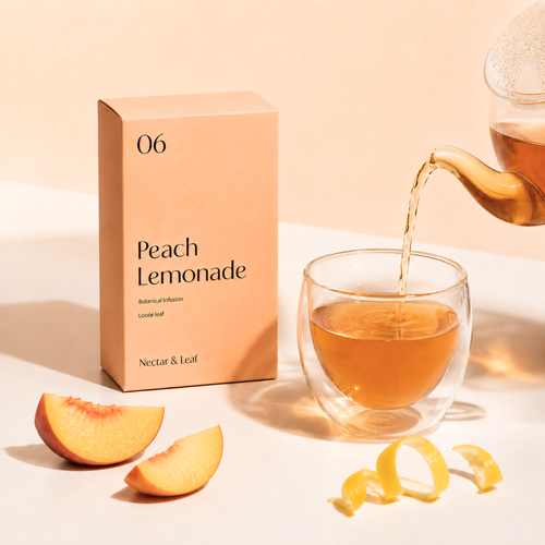 06 Peach Lemonade - Herbal Tea with Peach, Lemon & Orange : TEA BAGS / 15 Tea Bags