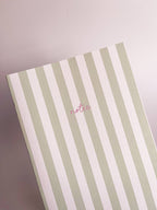 Striped Notebook with Contrast Color: Powder / A5
