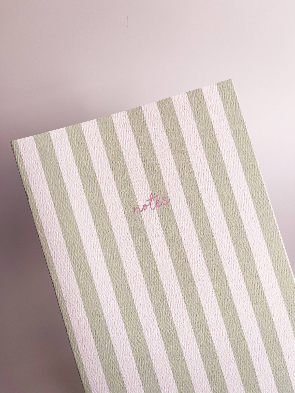 Striped Notebook with Contrast Color: Powder / A5