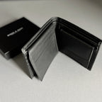 Black Bifold Leather Wallet | Biggs & Bane