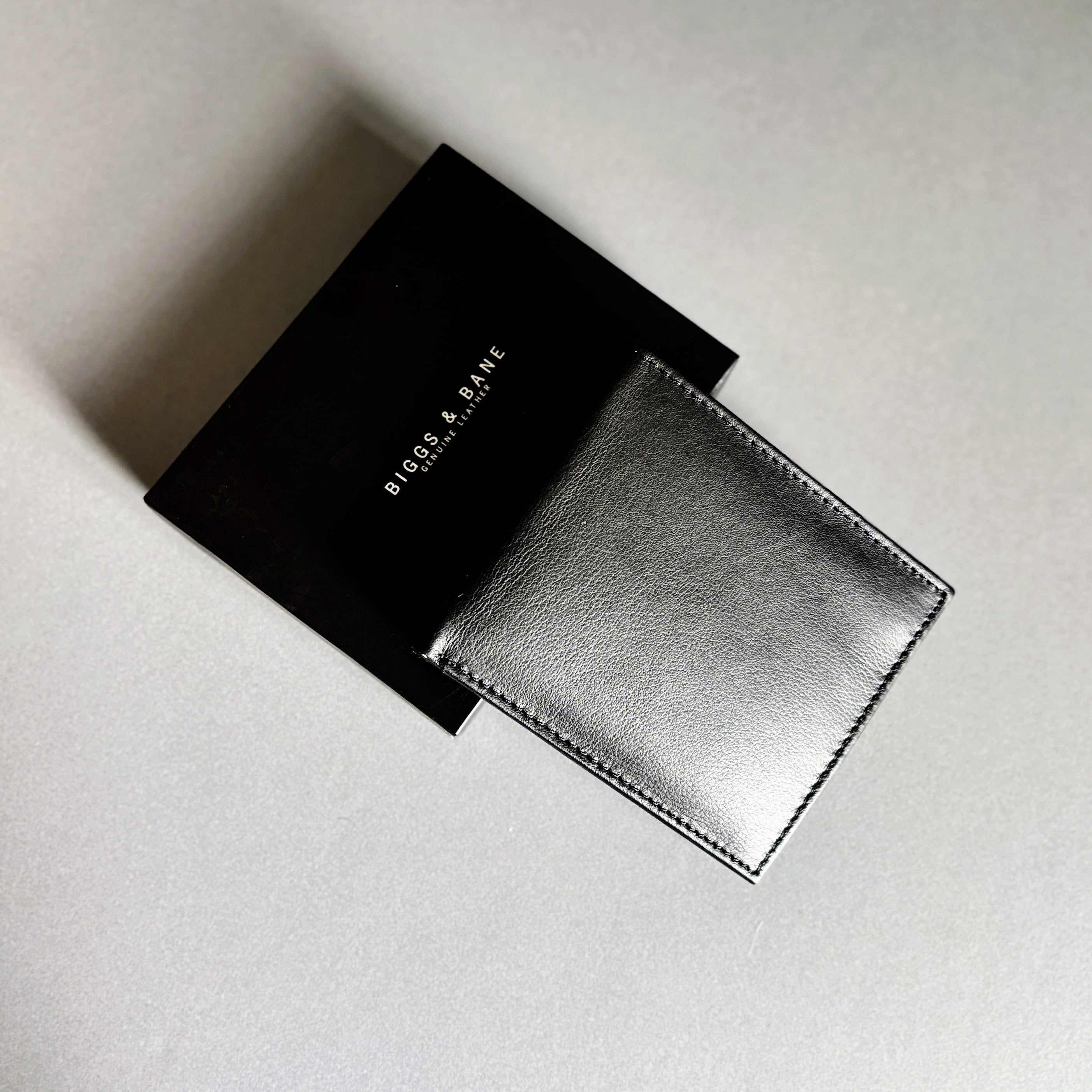 Black Bifold Leather Wallet | Biggs & Bane