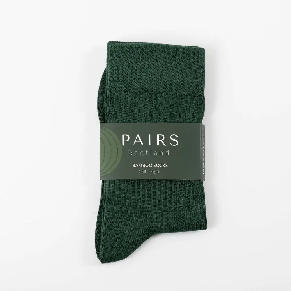 Forest Green Bamboo Socks | Pairs Scotland