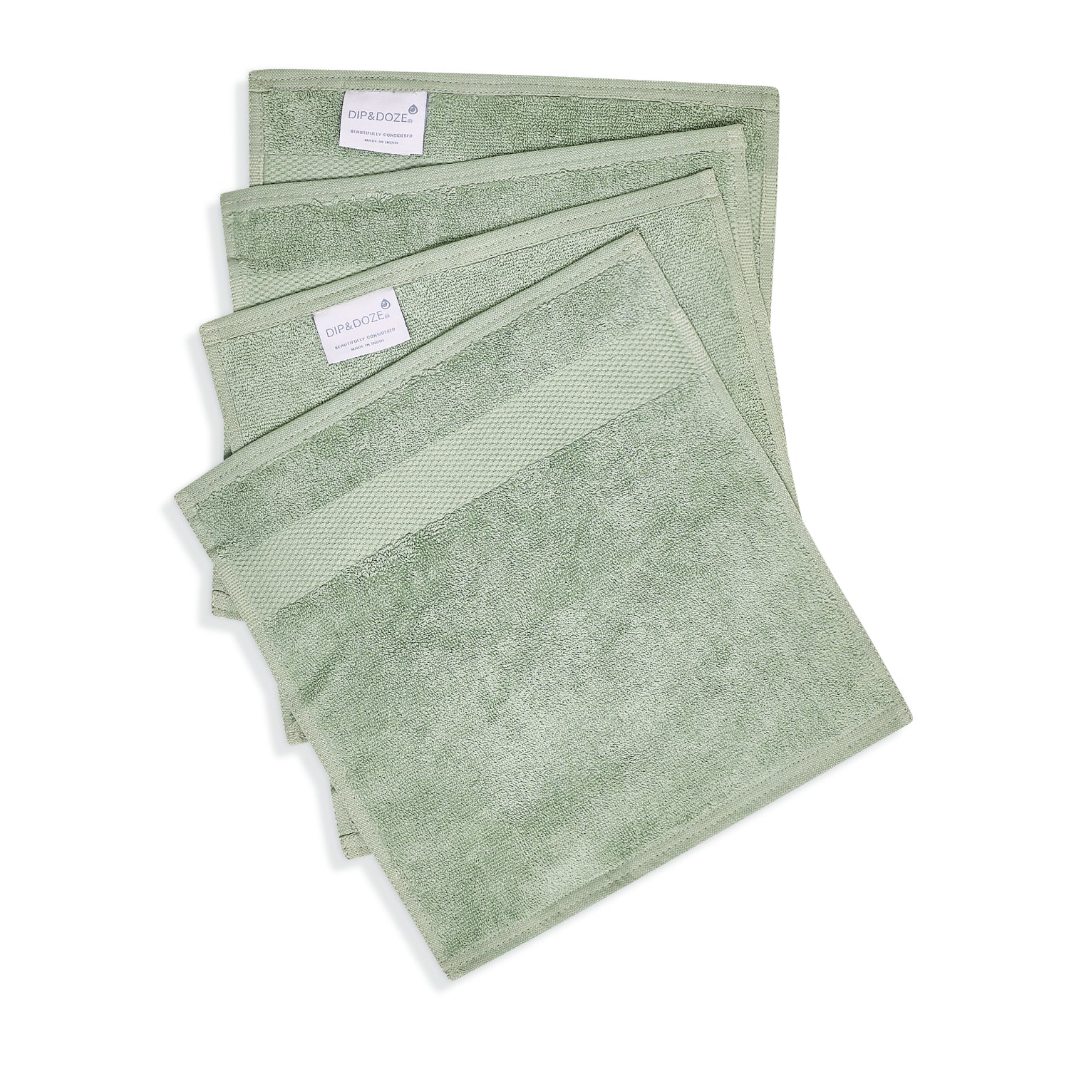100% Organic Cotton Sage Green Soft Face Cloth