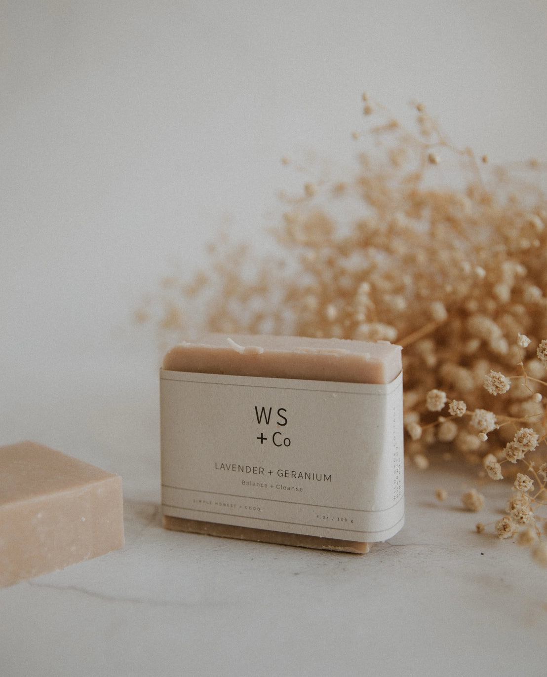 Lavender + Geranium Natural Soap Bar | Wild Sage + Co