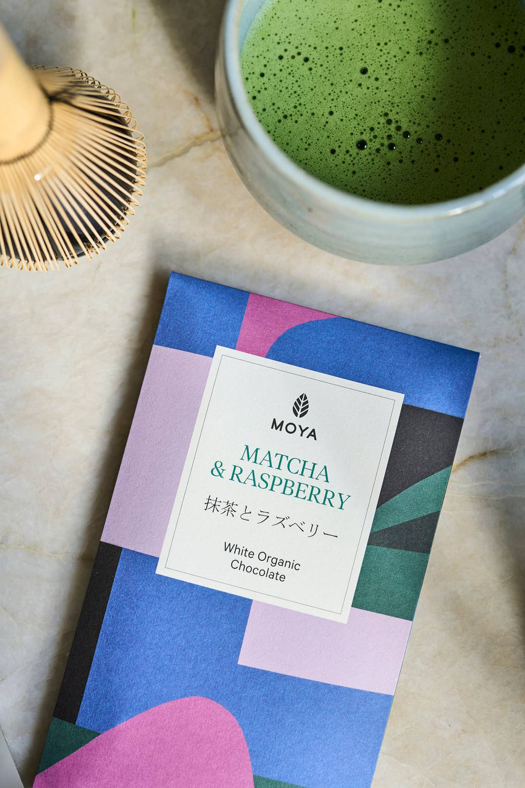 Matcha Chocolate Bio With Raspberries 80g