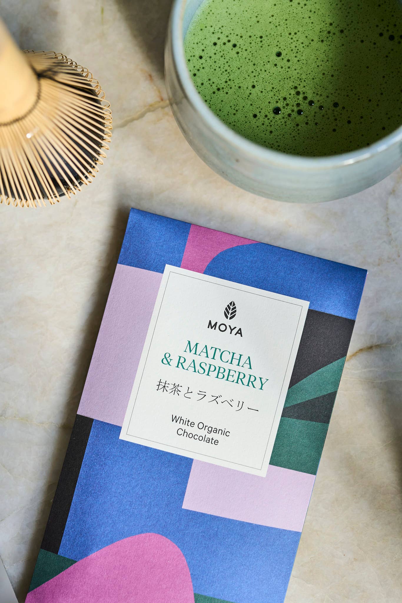 Matcha Chocolate Bio With Raspberries 80g