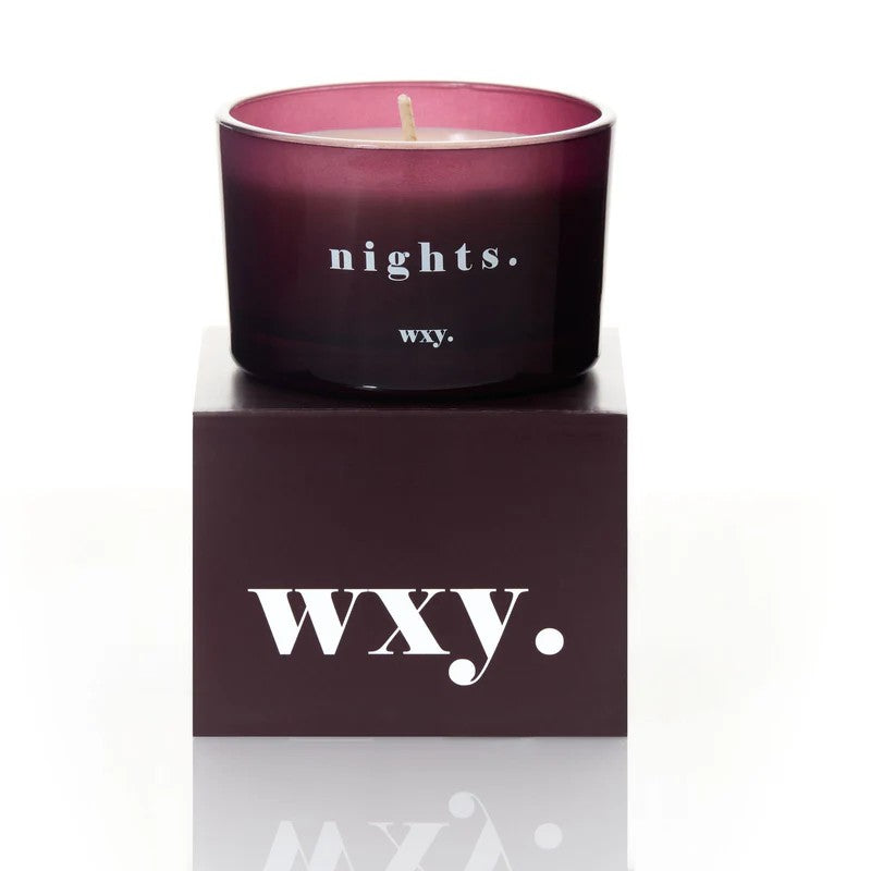 Nights 3oz Candle - Bourbon Sugar + Tobacco Leaf | wxy.